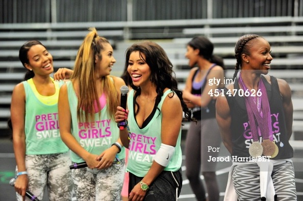 jasminev-news:  June 29th: (more) Jasmine at the Pretty Girls Sweat event in Los