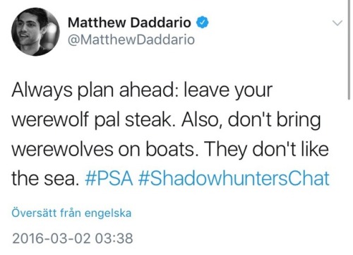 galpalkirk: Remember back in season 1 when Matt tweeted nonsense about sailboats for literal WEEKS j