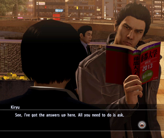 cryingcow:Kiryu on Math:Kiryu on Japanese History:and Kiryu on Physics:such insightI aspire to have the same Big Dick Energy as Kiryu, but god I hope he never tried to “help” his orphans with their homework  >_<.Bonus:It sure is, Kiryu. It