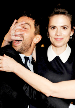 tastyrepulsorboots:atwellhayley:Hayley Atwell and Dominic Cooper at the Moet British Independent Fil