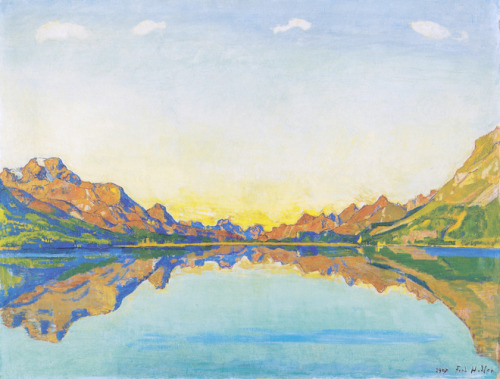 artist-hodler:The fall in Silvaplana, 1907, Ferdinand HodlerMedium: oil,canvas