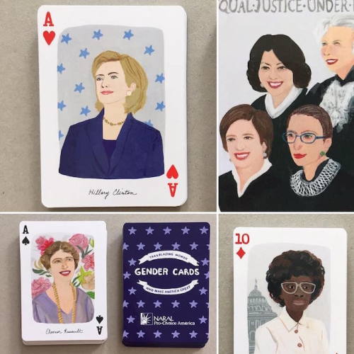 54+ illustrated portraits of trailblazing American women by Andrea Sparacio. Created for NARAL Pro-C