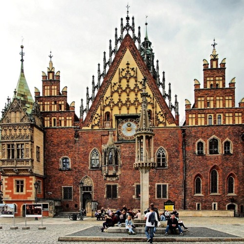 Wrocław, Poland ■ The Old Town Hall of Wrocław stands at the center of the city’s Market Square. The