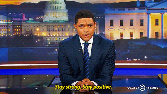 beeishappy:  TDS | 2016.11.08 | 25 seconds of encouragement with Trevor Noah  