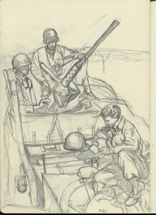 Sometimes I’ll take my WWII books to work and practice from them during breaks. This image is 