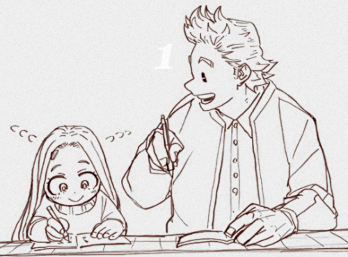 vyctornikiforov:Eri writing a letter (step by step) for Mirio and Deku ☆ 