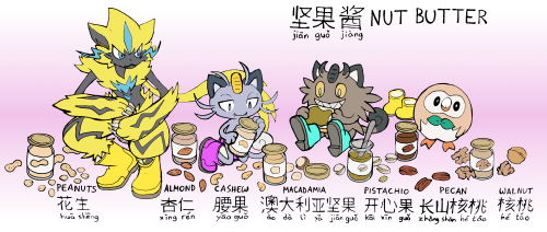 NUTS AND SEEDS A-Z, PART 4Date: 2021Chinese (pinyin) | English | Norwegian坚果酱 (Jiān guǒjiàng) | Nut 