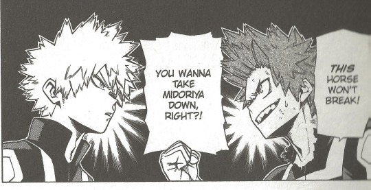 kiraelric: After reading through the manga I can easily say no.  Izuku and Katsuki’s relationship is far stronger, due to both experiences together and time. Izuku and Katsuki haven’t just know each other for over a decade but they also grew up together,