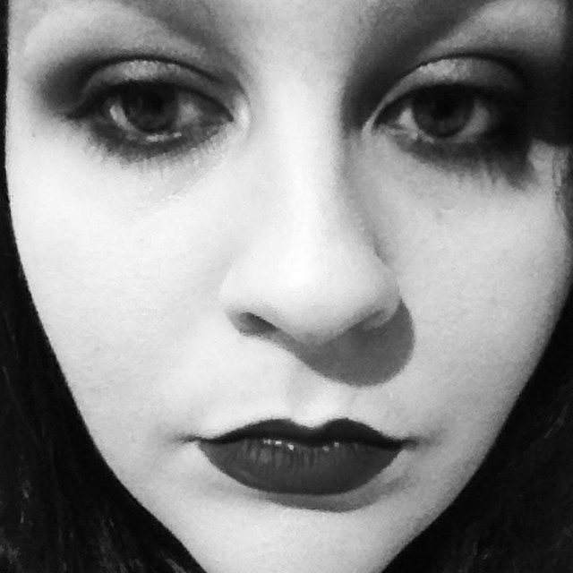 I love photographing gothic makeup in black &amp; white. It&rsquo;s so dramatic.