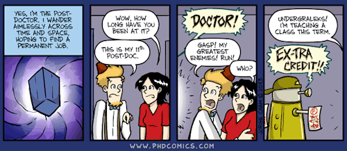 fallingfar:PhD Comics - Doctor Who Edition