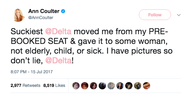 bob-belcher: thechanelmuse: She went on a rant for two days. Delta got her ass together