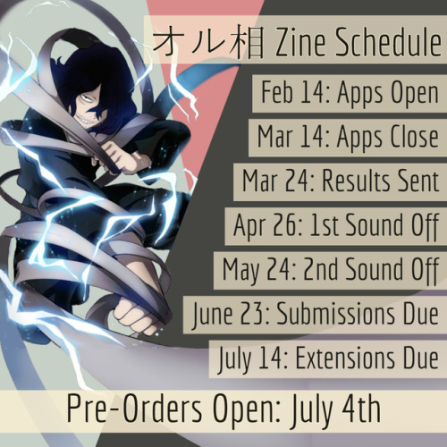 erasermight-zine:And the オル相 —OruAi EraserMight zine schedule is live! You can also check for update