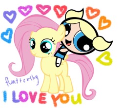 bubbesflutter:Bubbles and pre-cutie mark Fluttershy  ^w^!