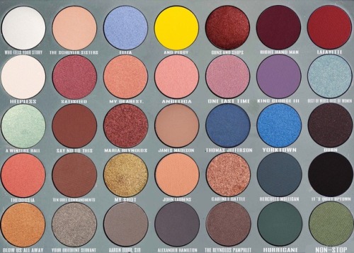 allamericanbophet: hamilton themed eyeshadow palette