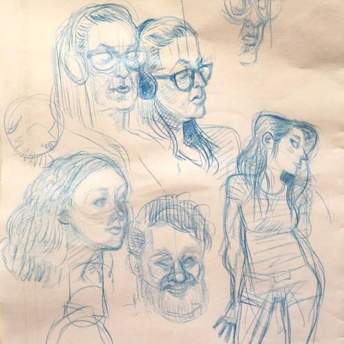 Some Sketches Of People I Was Creeping On While I Had My Coffee #snaxart #artistsoninstagram #doodle