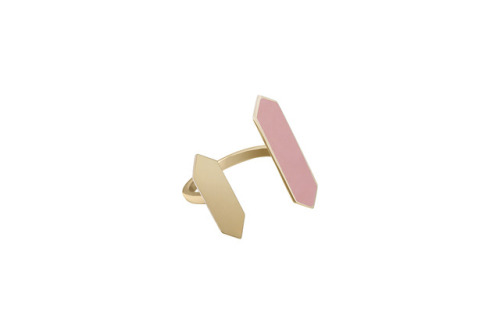 say hi to_ ‘Chromatic Indicators B enamelled 9ct yellow gold ring’ by Aliita | The Holid