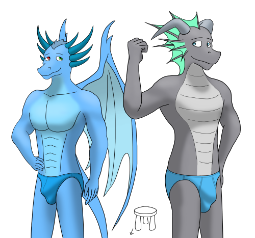 Stone and I are way different, he’s a pirate, 7 feet tall, way more buff then I am. I’m just a gamer and artist, 5.5 feet tall (mind the stool), and not as buff.But you can’t deny that we share the same liking for undies XD