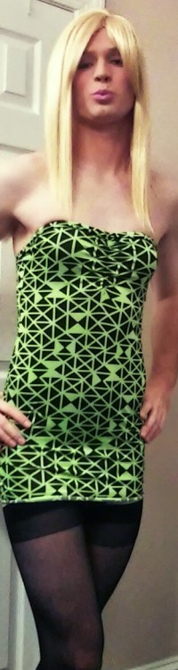 chloecrossdresser:  Young Crossdresser trying on some new online purchases! Such a sissy with her wi