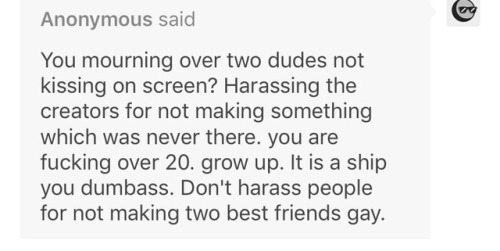 Some more homophobia and harassment from sherl0llians who claim that they’re not homophobic and they