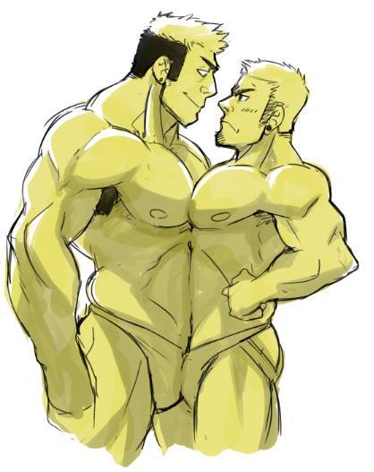 thewildwolfy:  snuzziestpanda:  buff men packages touching each other damn!!!!!!!!!