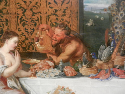 barnsburntdownnow: The Five Senses: Taste (detail)Jan Brueghel the YoungerFlemish, ca. 1625 Oil on p