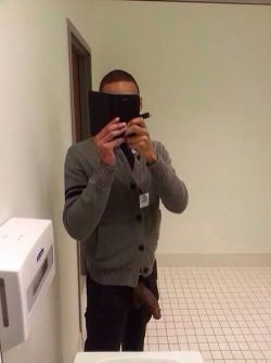 nutjobb:  #Black #dick #peekaboo #public