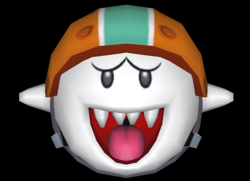 Top: the Spooky Speedster is a Boo character encountered in Super Mario Galaxy who wears a helmet wi