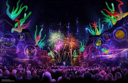 Artwork for the new “Disneyland Forever” fireworks beginning May 22! Who else is just as