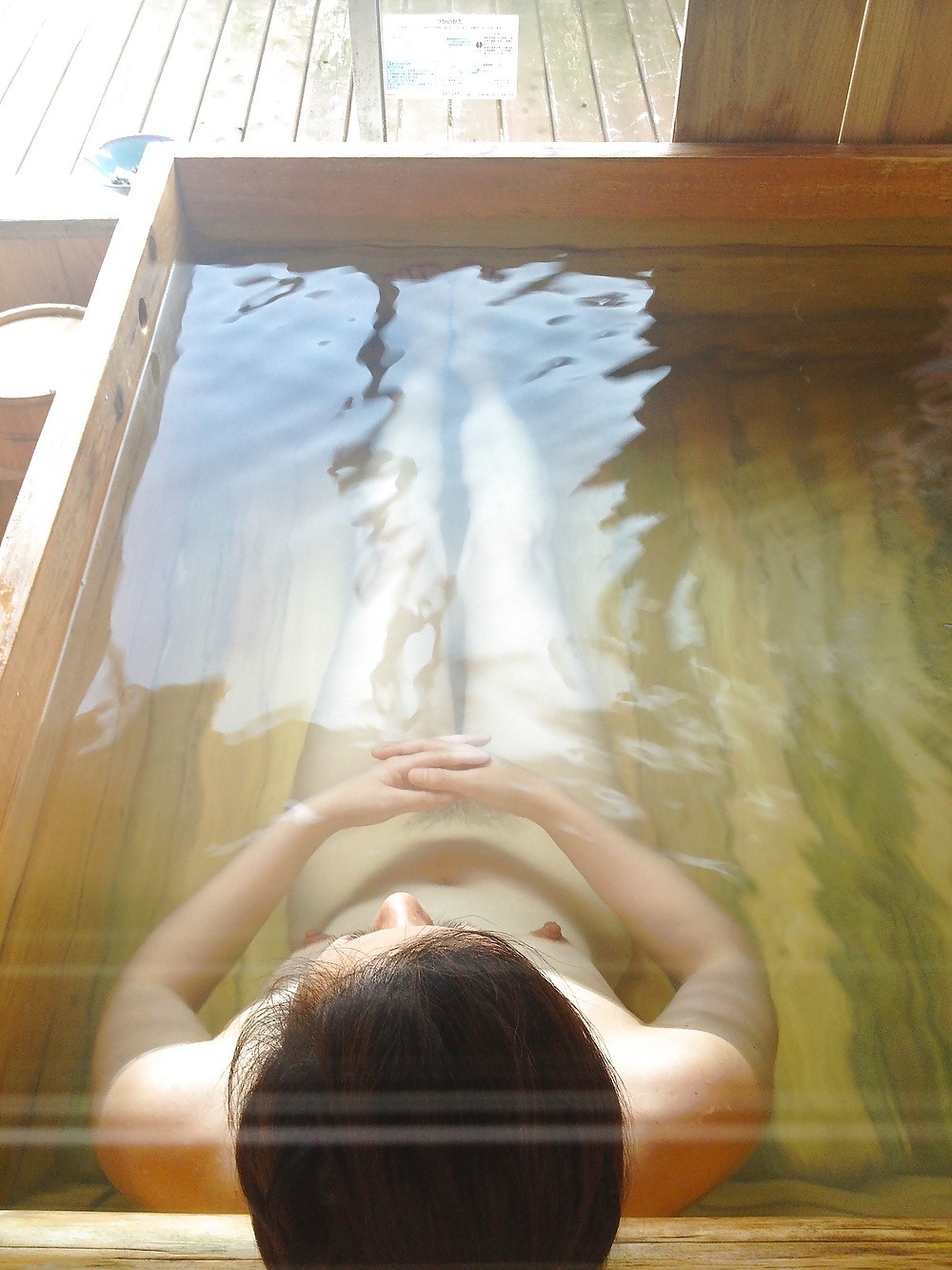 Japanese woman at the onsen.