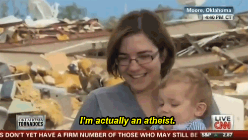 mediaite:  CNN’s Wolf Blitzer Asks Atheist Tornado Survivor If She ‘Thanked The Lord’ 