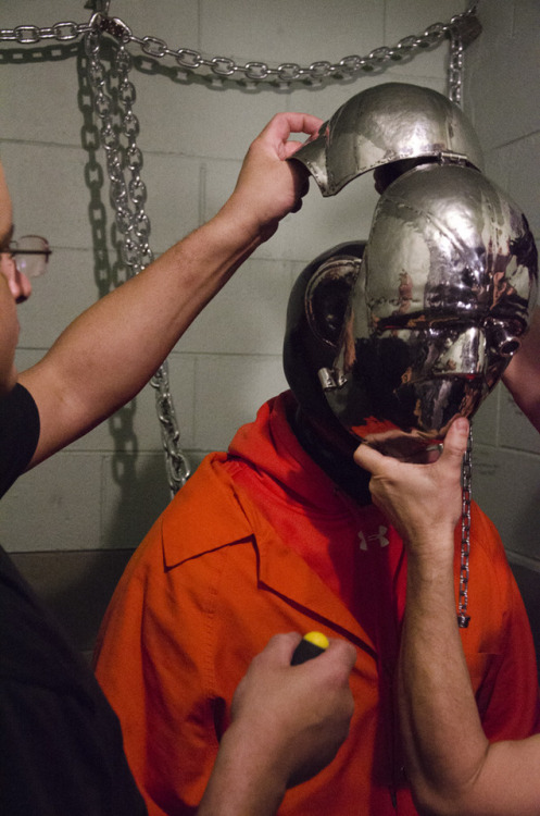 wired4funspike:Four years ago, in February 2015, I had the opportunity to visit Rawk Correctional Institution, which is no longer in business.  It was a great bondage experience.  During this particular scene, Officers Hawk and Rob had me in full rubber,