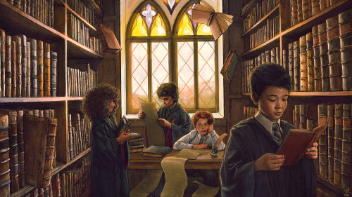 Hogwarts Library - Harry Potter and the chamber of secrests by Vladislav Pantic