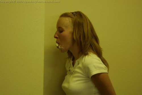 mouthsoaped: Jessica, keeps mouthing off so now shes in the corner with a bar of soap in her mouth.