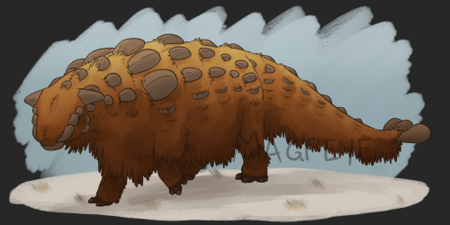 where-is-my-pen:Highly speculative feathered ankylosaur. Not meant to be any existing species.I post