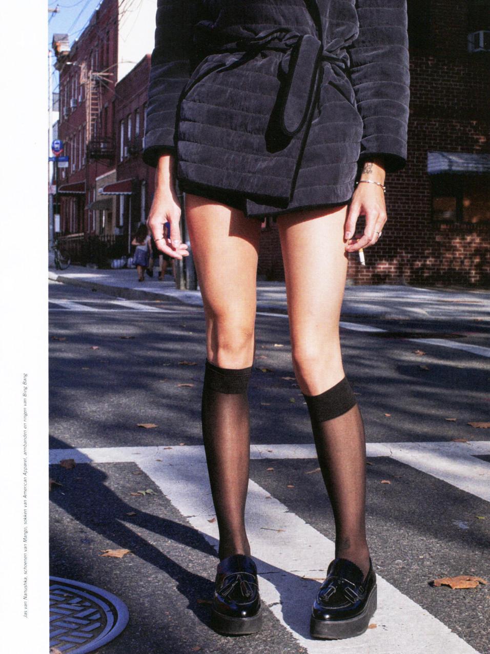americanapparel:  The Sheer Luxe Over-the-Knee Sock by American Apparel featured