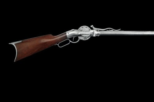 Excellent condition Porter Second Model lever action turret rifle, mid 19th century.Estimated Value: