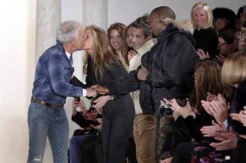 Kanye meeting the man, the myth, the legend Mr. Ralph Lauren.