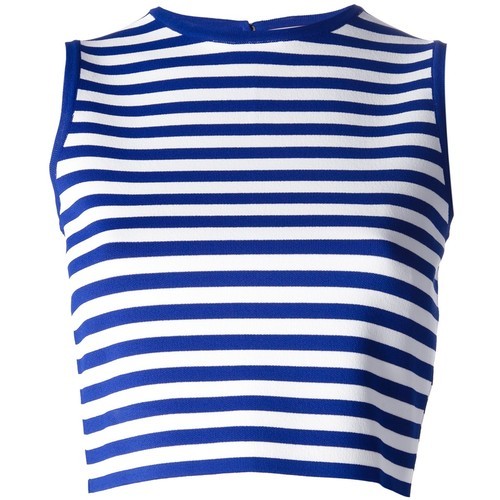 Emilio Pucci Cropped Tank Top ❤ liked on Polyvore (see more striped shirts)