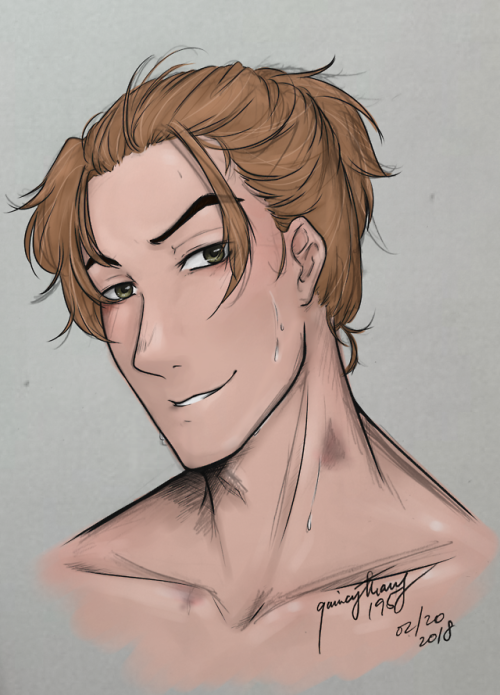 q195-arts:Aiden with his pony tail in Vol.4 hit me like train 