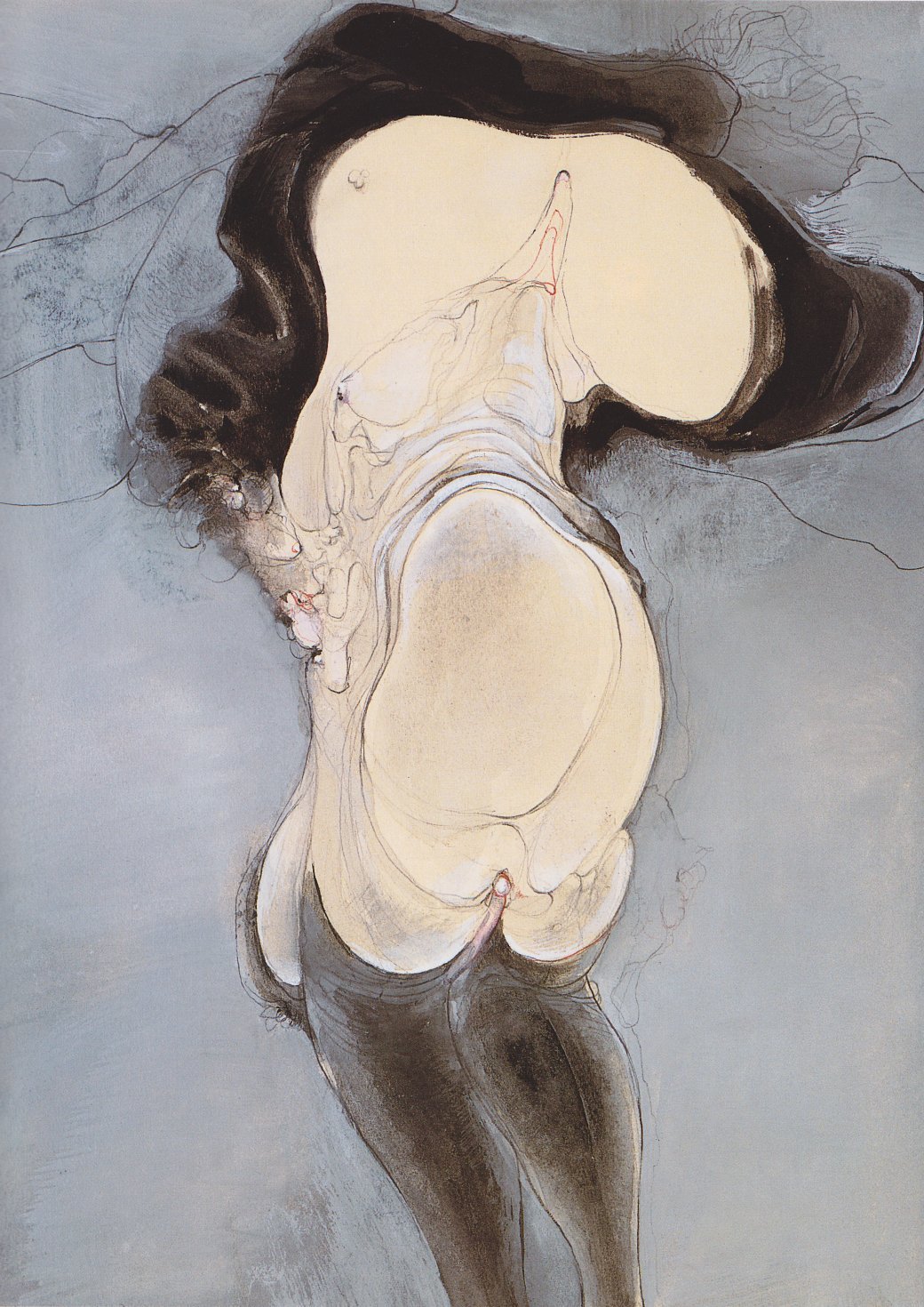 raveneuse:  Günter Brus, Aktion Ana, 1964. Hans Bellmer, Intertwined People, 1936.