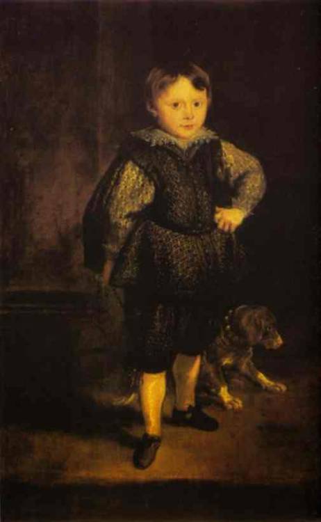 Portrait of Filippo Cattaneo, Son of Marchesa Elena Grimaldi, 1623, Anthony van DyckMedium: oil,canv