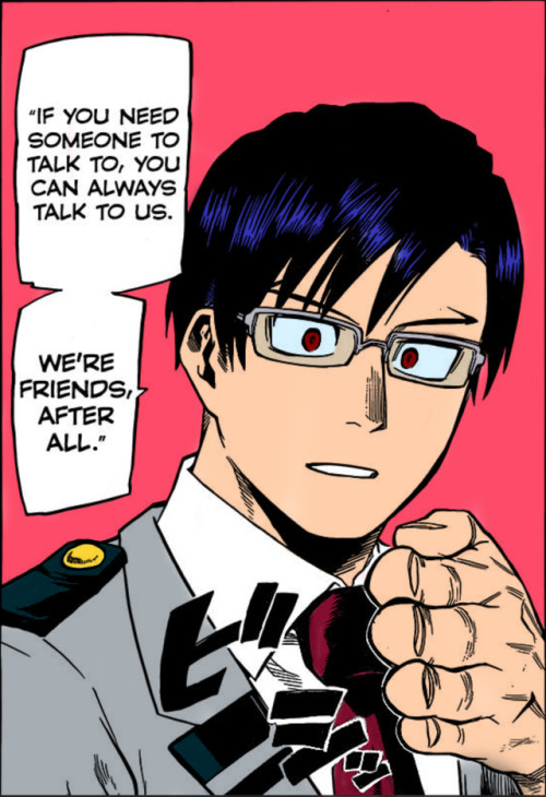 I’m re-reading Boku No Hero and I love this part because it really shows how Iida feels about 