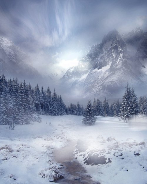 earthenspirit: pagan—earth—spirit: Winter Scene Stock by wyldraven