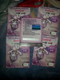 pepsifur:  pepsifur:  Redo of giveaway post since I got them today!  Seems fair now.   Four will win a diancie but in case i get more cards, watch my tag for giveaways!  As before, the rules are applicable and may stop you for winning if you don’t