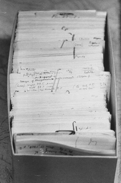 picadorbookroom: Vladmir Nabokov wrote his books on index cards. [via] Yep I have a copy of Original