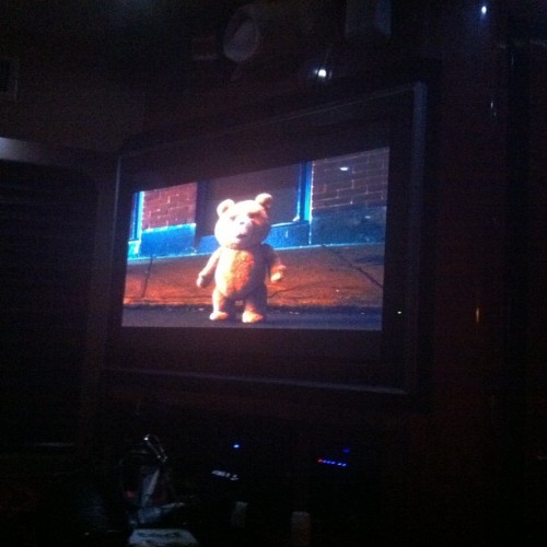 Watching Ted on the bus. Lopro night in SD with @itsdannytodd and @jesse__lee and @diva_diamond