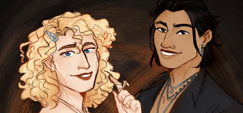 finally read @evertidings and jumped at the chance to draw the duos rylan sorted the gang into <3