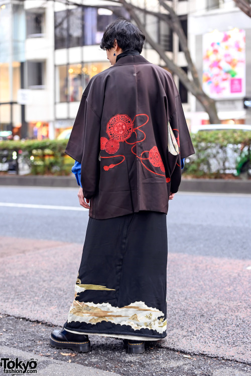 tanuki-kimono: Modern kimono styling seen on @TokyoFashion , showing that yes men can also rock wome