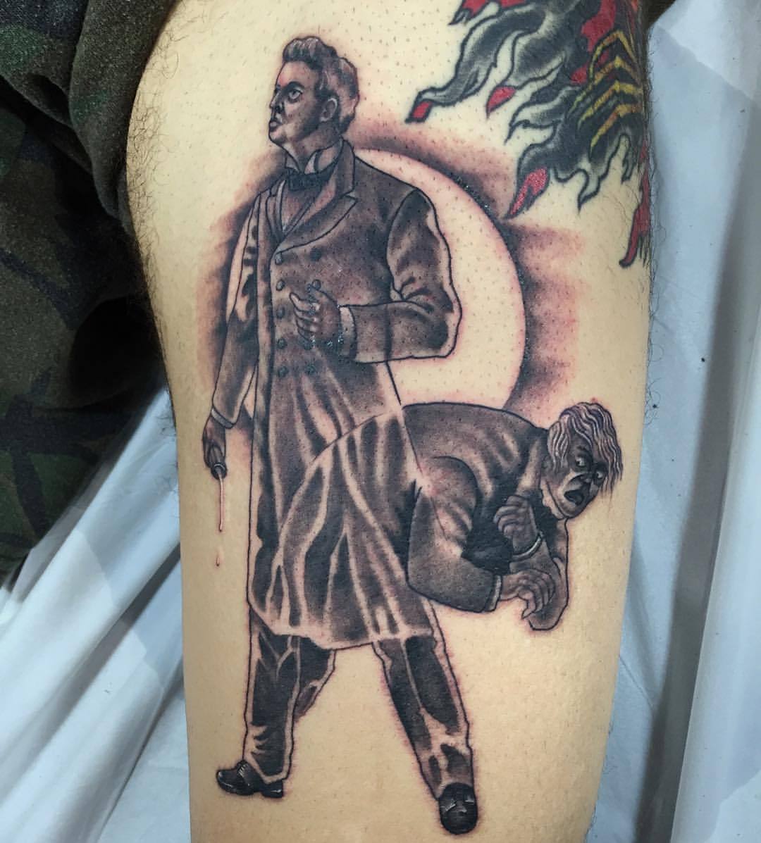 dr jekyll and Mr Hyde by Ross Lloyd TattooNOW