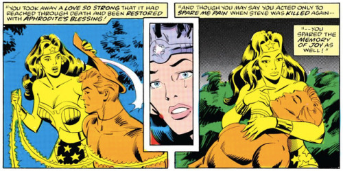 In the 1984 Wonder Woman *comics*: Diana is reeling from the revelation that her mother erased all o